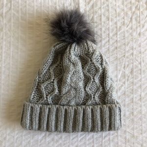 Fleece-Lined Beanie with Pom Pom